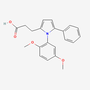 molecular formula C21H21NO4 B3436870 3-[1-(2,5-dimethoxyphenyl)-5-phenyl-1H-pyrrol-2-yl]propanoic acid 