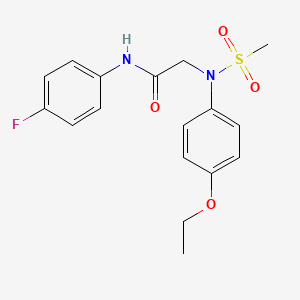 molecular formula C17H19FN2O4S B3436885 N~2~-(4-ethoxyphenyl)-N~1~-(4-fluorophenyl)-N~2~-(methylsulfonyl)glycinamide 