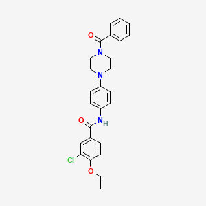 molecular formula C26H26ClN3O3 B3436897 N-[4-(4-benzoyl-1-piperazinyl)phenyl]-3-chloro-4-ethoxybenzamide 