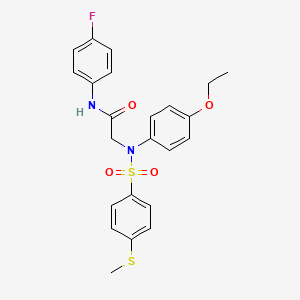 N~2~-(4-ethoxyphenyl)-N~1~-(4-fluorophenyl)-N~2~-{[4-(methylthio)phenyl]sulfonyl}glycinamide