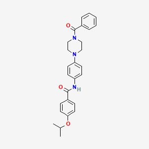 molecular formula C27H29N3O3 B3436913 N-[4-(4-benzoyl-1-piperazinyl)phenyl]-4-isopropoxybenzamide 