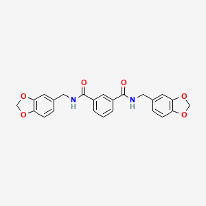molecular formula C24H20N2O6 B3436918 N,N'-bis(1,3-benzodioxol-5-ylmethyl)isophthalamide 