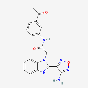 molecular formula C19H16N6O3 B3436925 N-(3-acetylphenyl)-2-[2-(4-amino-1,2,5-oxadiazol-3-yl)-1H-benzimidazol-1-yl]acetamide 