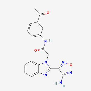 N-(3-ACETYLPHENYL)-2-[2-(4-AMINO-1,2,5-OXADIAZOL-3-YL)-1H-1,3-BENZODIAZOL-1-YL]ACETAMIDE