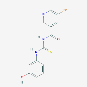 molecular formula C13H10BrN3O2S B3436929 5-bromo-N-{[(3-hydroxyphenyl)amino]carbonothioyl}nicotinamide 