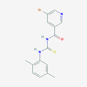 molecular formula C15H14BrN3OS B3436937 5-bromo-N-{[(2,5-dimethylphenyl)amino]carbonothioyl}nicotinamide 