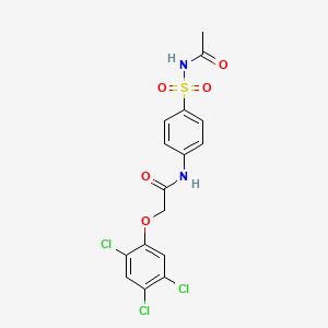 molecular formula C16H13Cl3N2O5S B3436973 N-{4-[(acetylamino)sulfonyl]phenyl}-2-(2,4,5-trichlorophenoxy)acetamide 