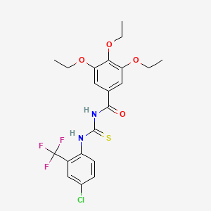 N-({[4-chloro-2-(trifluoromethyl)phenyl]amino}carbonothioyl)-3,4,5-triethoxybenzamide