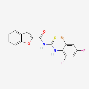 N-{[(2-bromo-4,6-difluorophenyl)amino]carbonothioyl}-1-benzofuran-2-carboxamide
