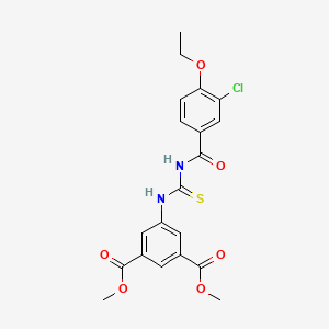 molecular formula C20H19ClN2O6S B3437008 dimethyl 5-({[(3-chloro-4-ethoxybenzoyl)amino]carbonothioyl}amino)isophthalate 