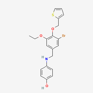 molecular formula C20H20BrNO3S B3437016 4-{[3-bromo-5-ethoxy-4-(2-thienylmethoxy)benzyl]amino}phenol 
