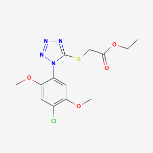 ethyl {[1-(4-chloro-2,5-dimethoxyphenyl)-1H-tetrazol-5-yl]thio}acetate