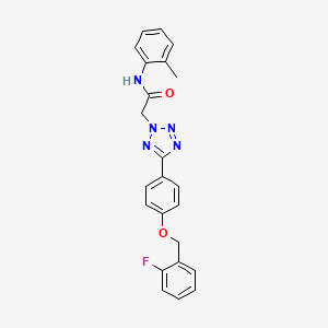 molecular formula C23H20FN5O2 B3437026 2-(5-{4-[(2-fluorobenzyl)oxy]phenyl}-2H-tetrazol-2-yl)-N-(2-methylphenyl)acetamide 