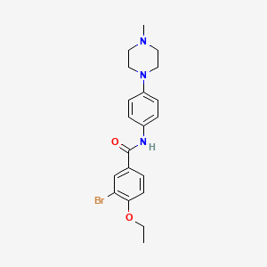 molecular formula C20H24BrN3O2 B3437040 3-bromo-4-ethoxy-N-[4-(4-methyl-1-piperazinyl)phenyl]benzamide 