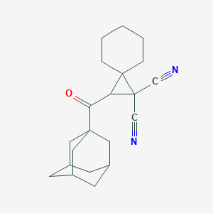molecular formula C21H26N2O B343707 2-(1-Adamantylcarbonyl)spiro[2.5]octane-1,1-dicarbonitrile 