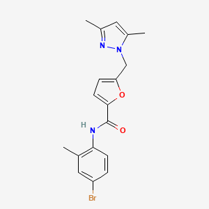 molecular formula C18H18BrN3O2 B3437089 N-(4-bromo-2-methylphenyl)-5-[(3,5-dimethyl-1H-pyrazol-1-yl)methyl]-2-furamide 