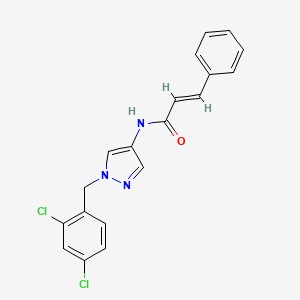 molecular formula C19H15Cl2N3O B3437102 N-[1-(2,4-dichlorobenzyl)-1H-pyrazol-4-yl]-3-phenylacrylamide 