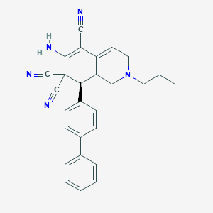 6-amino-8-[1,1'-biphenyl]-4-yl-2-propyl-2,3,8,8a-tetrahydro-5,7,7(1H)-isoquinolinetricarbonitrile