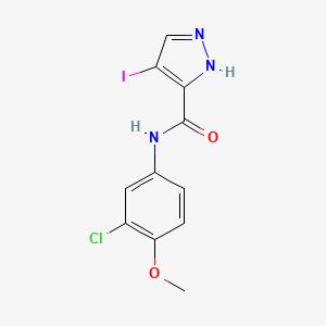 N-(3-chloro-4-methoxyphenyl)-4-iodo-1H-pyrazole-3-carboxamide