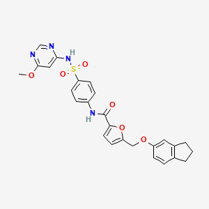 molecular formula C26H24N4O6S B3437130 5-[(2,3-dihydro-1H-inden-5-yloxy)methyl]-N-(4-{[(6-methoxy-4-pyrimidinyl)amino]sulfonyl}phenyl)-2-furamide 