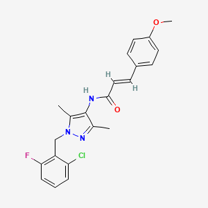 N-[1-(2-chloro-6-fluorobenzyl)-3,5-dimethyl-1H-pyrazol-4-yl]-3-(4-methoxyphenyl)acrylamide