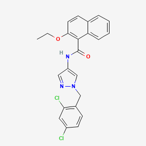 molecular formula C23H19Cl2N3O2 B3437142 N-[1-(2,4-dichlorobenzyl)-1H-pyrazol-4-yl]-2-ethoxy-1-naphthamide 