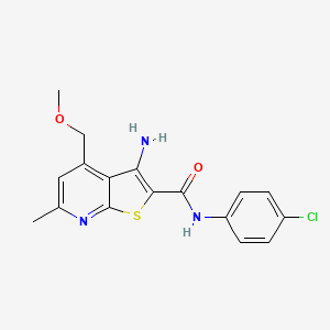 3-amino-N-(4-chlorophenyl)-4-(methoxymethyl)-6-methylthieno[2,3-b]pyridine-2-carboxamide