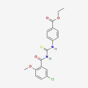 ethyl 4-({[(5-chloro-2-methoxybenzoyl)amino]carbonothioyl}amino)benzoate