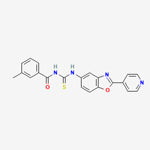 3-methyl-N-({[2-(4-pyridinyl)-1,3-benzoxazol-5-yl]amino}carbonothioyl)benzamide