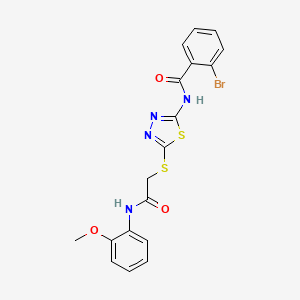 molecular formula C18H15BrN4O3S2 B3437208 2-bromo-N-[5-({2-[(2-methoxyphenyl)amino]-2-oxoethyl}thio)-1,3,4-thiadiazol-2-yl]benzamide 