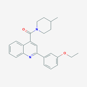 molecular formula C24H26N2O2 B3437212 2-(3-ethoxyphenyl)-4-[(4-methyl-1-piperidinyl)carbonyl]quinoline 