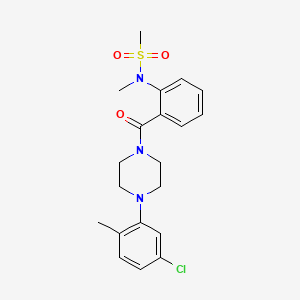 molecular formula C20H24ClN3O3S B3437227 N-(2-{[4-(5-chloro-2-methylphenyl)-1-piperazinyl]carbonyl}phenyl)-N-methylmethanesulfonamide 