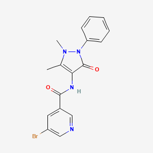 5-bromo-N-(1,5-dimethyl-3-oxo-2-phenyl-2,3-dihydro-1H-pyrazol-4-yl)nicotinamide
