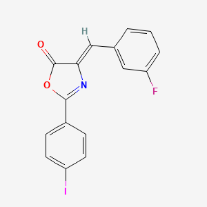 4-(3-fluorobenzylidene)-2-(4-iodophenyl)-1,3-oxazol-5(4H)-one