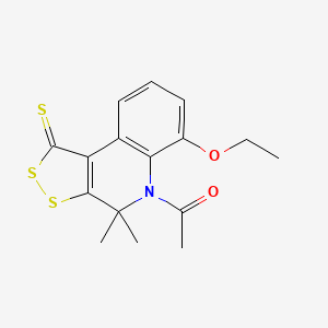 5-acetyl-6-ethoxy-4,4-dimethyl-4,5-dihydro-1H-[1,2]dithiolo[3,4-c]quinoline-1-thione