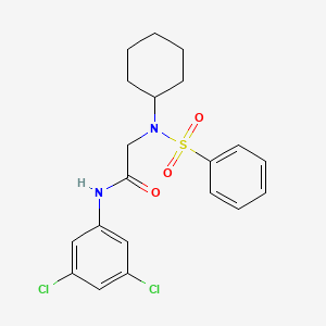 molecular formula C20H22Cl2N2O3S B3437307 N~2~-cyclohexyl-N~1~-(3,5-dichlorophenyl)-N~2~-(phenylsulfonyl)glycinamide 