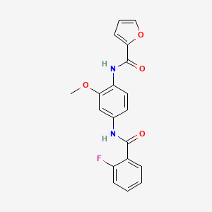 N-{4-[(2-fluorobenzoyl)amino]-2-methoxyphenyl}-2-furamide