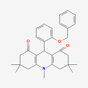 molecular formula C31H35NO3 B3437316 9-[2-(benzyloxy)phenyl]-3,3,6,6,10-pentamethyl-3,4,6,7,9,10-hexahydro-1,8(2H,5H)-acridinedione 