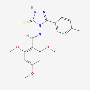 5-(4-methylphenyl)-4-[(2,4,6-trimethoxybenzylidene)amino]-4H-1,2,4-triazole-3-thiol