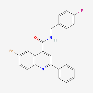 molecular formula C23H16BrFN2O B3437329 6-bromo-N-(4-fluorobenzyl)-2-phenyl-4-quinolinecarboxamide 