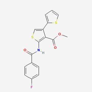 molecular formula C17H12FNO3S2 B3437331 methyl 5'-[(4-fluorobenzoyl)amino]-2,3'-bithiophene-4'-carboxylate 