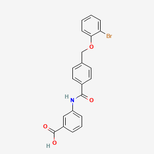 molecular formula C21H16BrNO4 B3437337 3-({4-[(2-bromophenoxy)methyl]benzoyl}amino)benzoic acid 