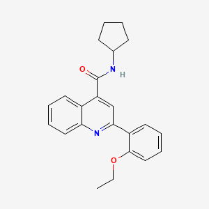 molecular formula C23H24N2O2 B3437354 N-cyclopentyl-2-(2-ethoxyphenyl)-4-quinolinecarboxamide 