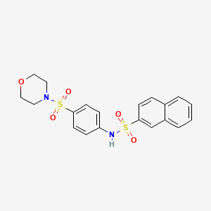 molecular formula C20H20N2O5S2 B3437381 N-[4-(4-morpholinylsulfonyl)phenyl]-2-naphthalenesulfonamide 