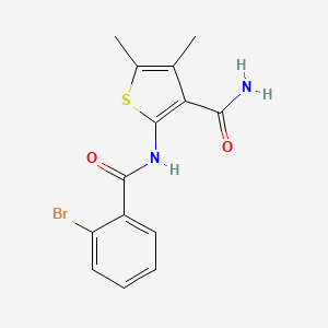molecular formula C14H13BrN2O2S B3437393 2-[(2-bromobenzoyl)amino]-4,5-dimethyl-3-thiophenecarboxamide 