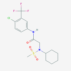 N~1~-[4-chloro-3-(trifluoromethyl)phenyl]-N~2~-cyclohexyl-N~2~-(methylsulfonyl)glycinamide