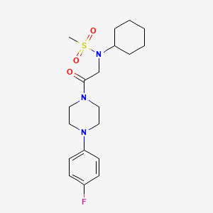 molecular formula C19H28FN3O3S B3437430 N-Cyclohexyl-N-{2-[4-(4-fluoro-phenyl)-piperazin-1-yl]-2-oxo-ethyl}-methanesulfonamide 