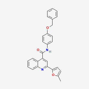 molecular formula C28H22N2O3 B3437491 N-[4-(benzyloxy)phenyl]-2-(5-methyl-2-furyl)-4-quinolinecarboxamide 