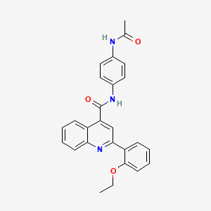molecular formula C26H23N3O3 B3437501 N-[4-(acetylamino)phenyl]-2-(2-ethoxyphenyl)-4-quinolinecarboxamide 