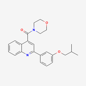 molecular formula C24H26N2O3 B3437503 2-(3-isobutoxyphenyl)-4-(4-morpholinylcarbonyl)quinoline 